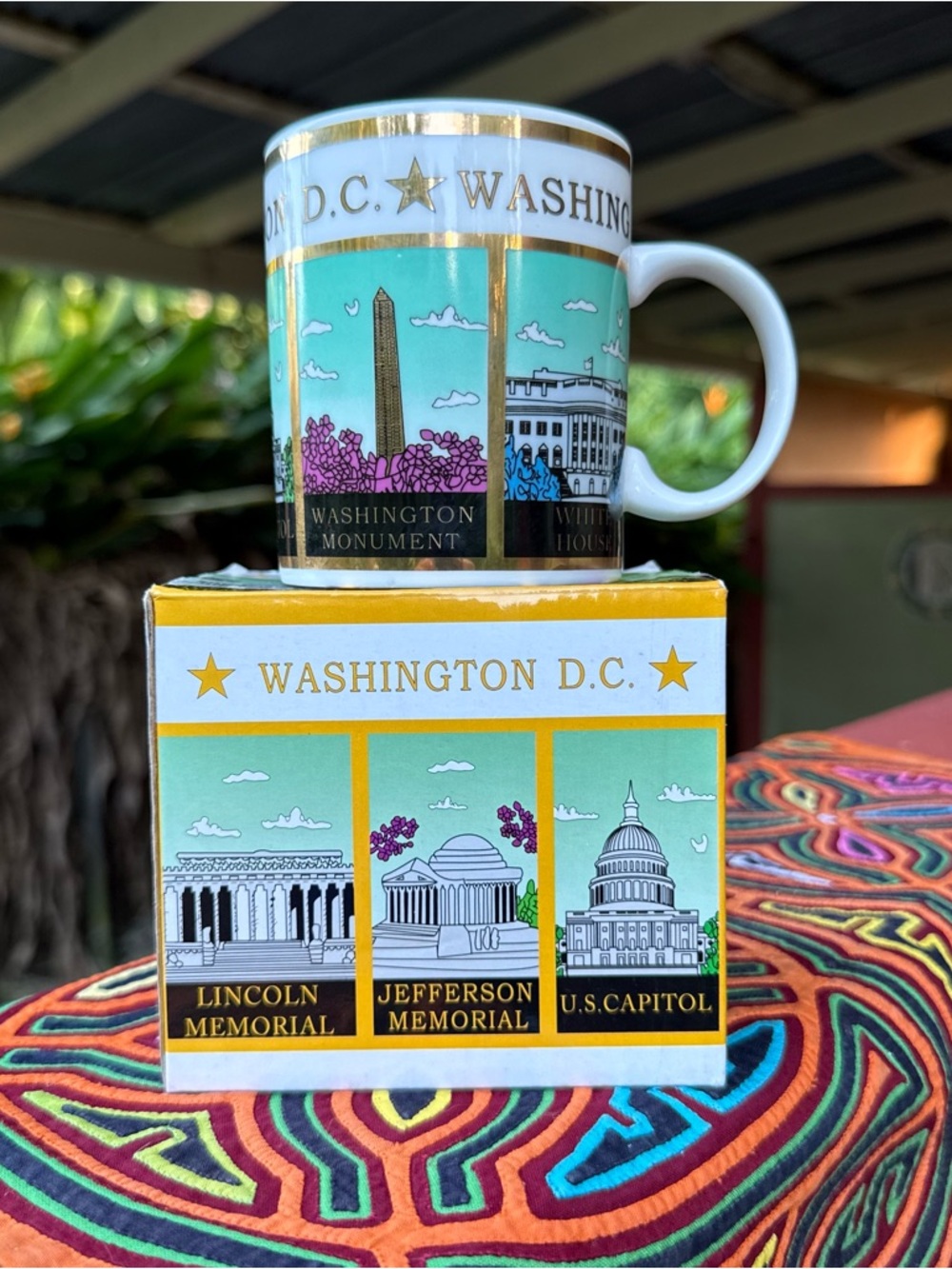 Washington DC Landmarks Coffee Mug With Box Lincoln Jefferson‎ Capitol